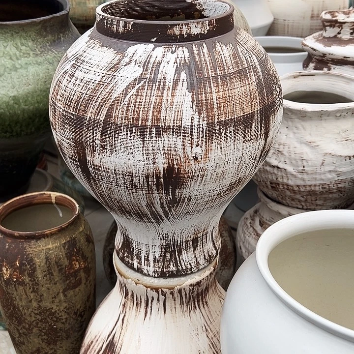 景德镇精品花盆栽适合口14高30