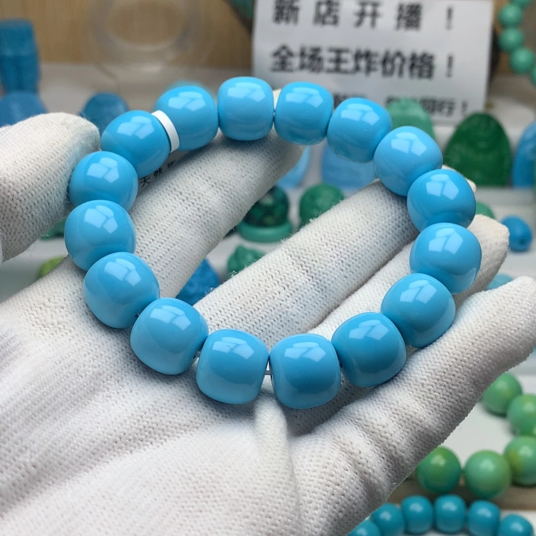 淸***心湖北批发精挑绿色矿原创手串108 以介绍为准