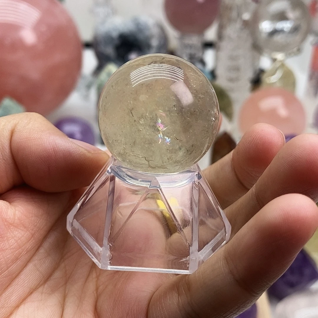 水晶银S925镶嵌珠宝半成品3.1cm