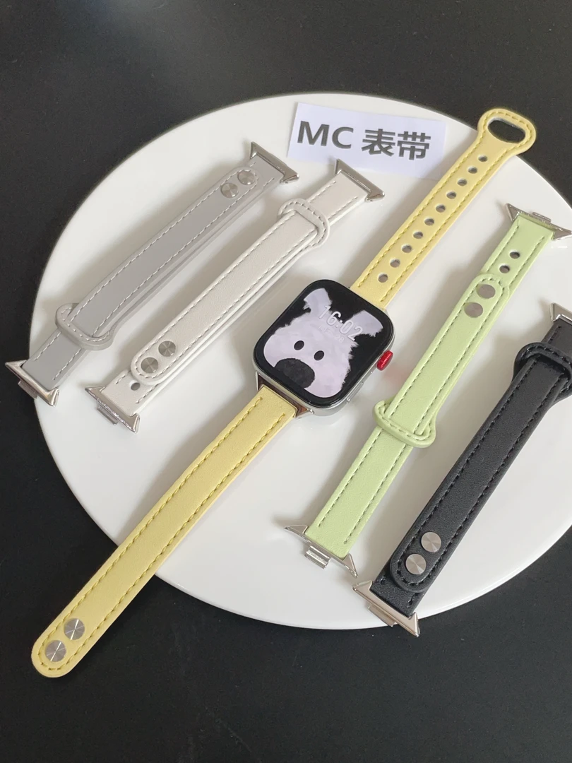 MC表带适用华为fit4猫爪双钉fit3皮质4pro华为手环10/9/8替换腕带