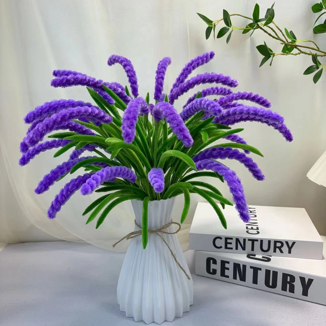 【2单送弯头剪刀】扭扭棒薰衣草稻穗麦手工DIY材料【不含花瓶】