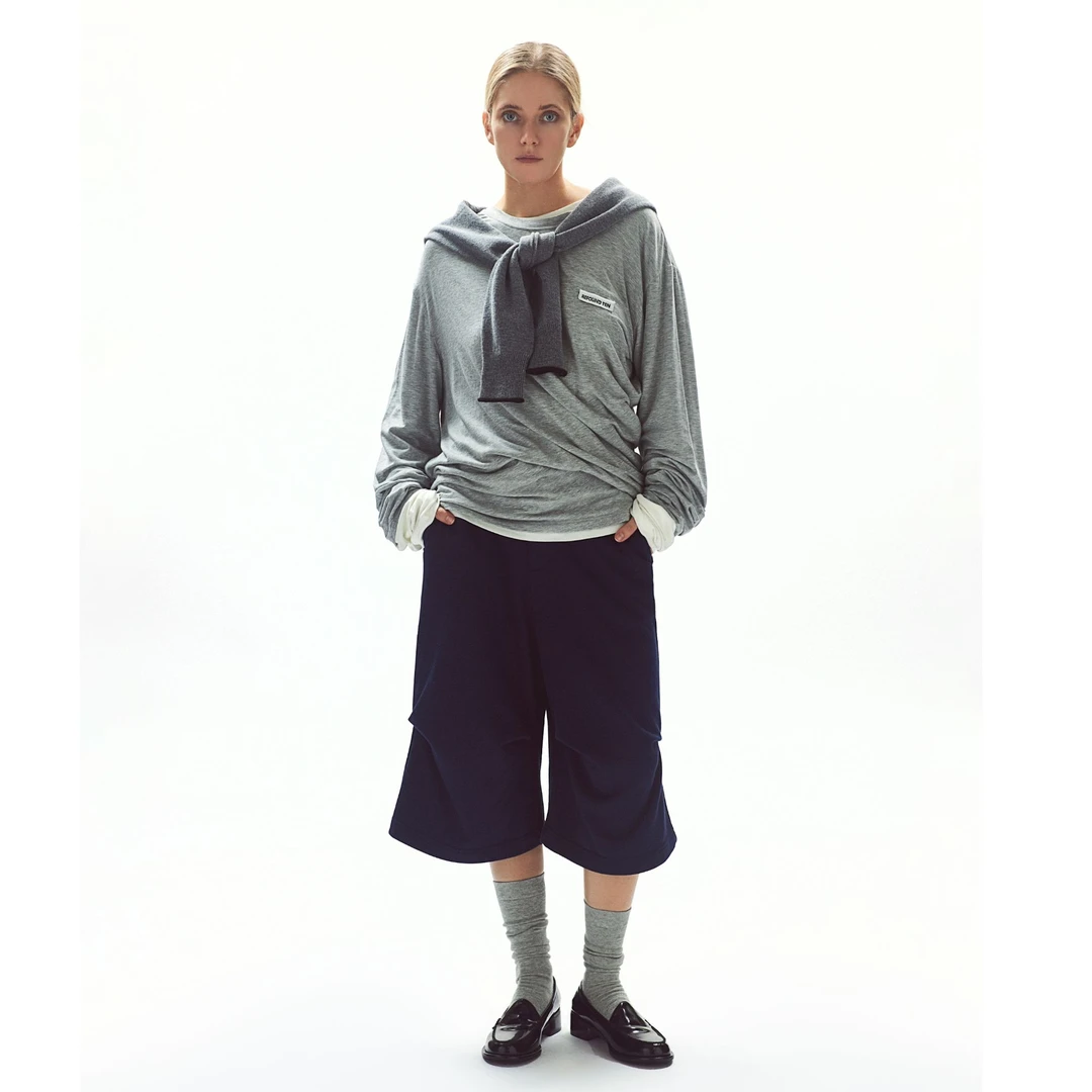 REFOUND TEN设计师品牌 不规则圆领长袖