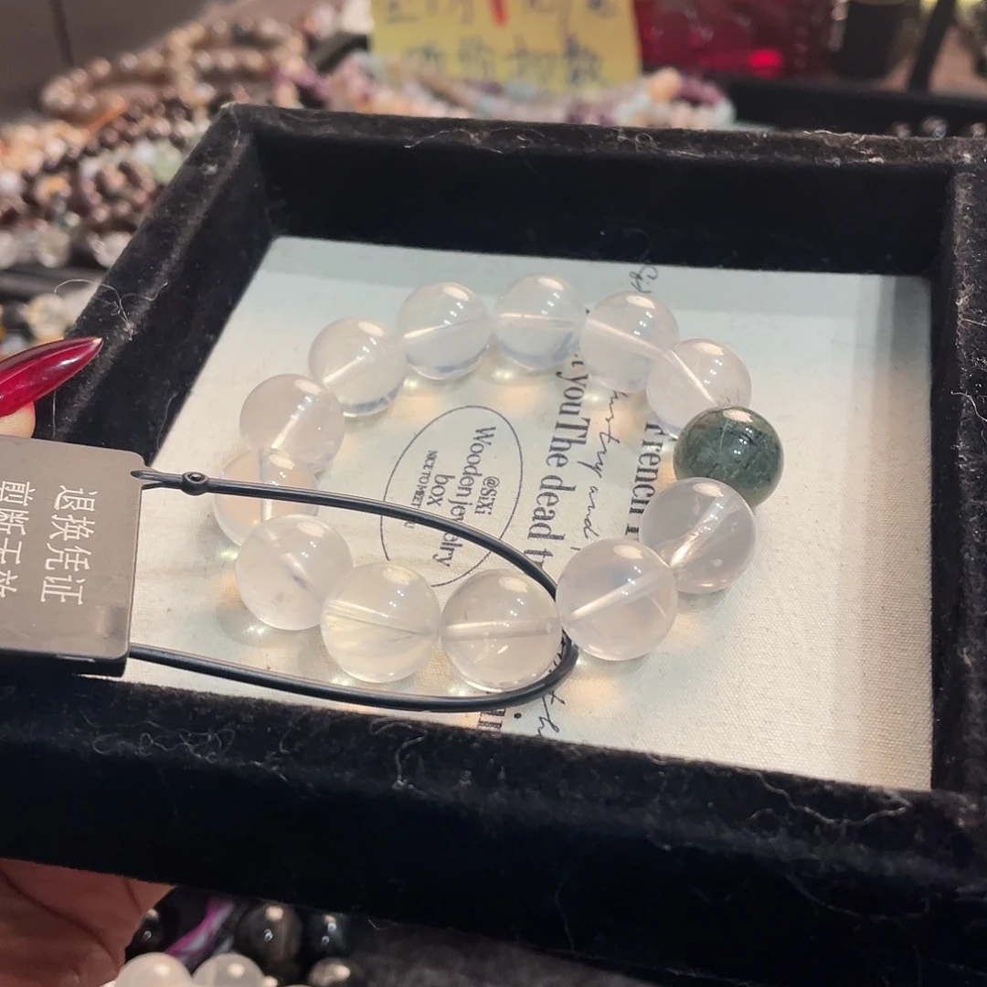 未镶嵌手链水晶绿幽灵