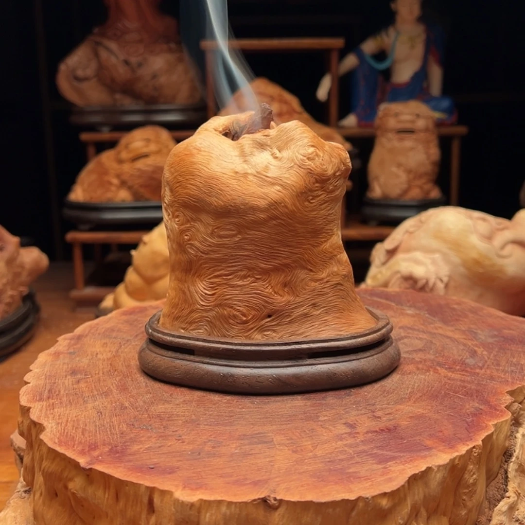 荔枝木荔枝木随型香炉摆件150