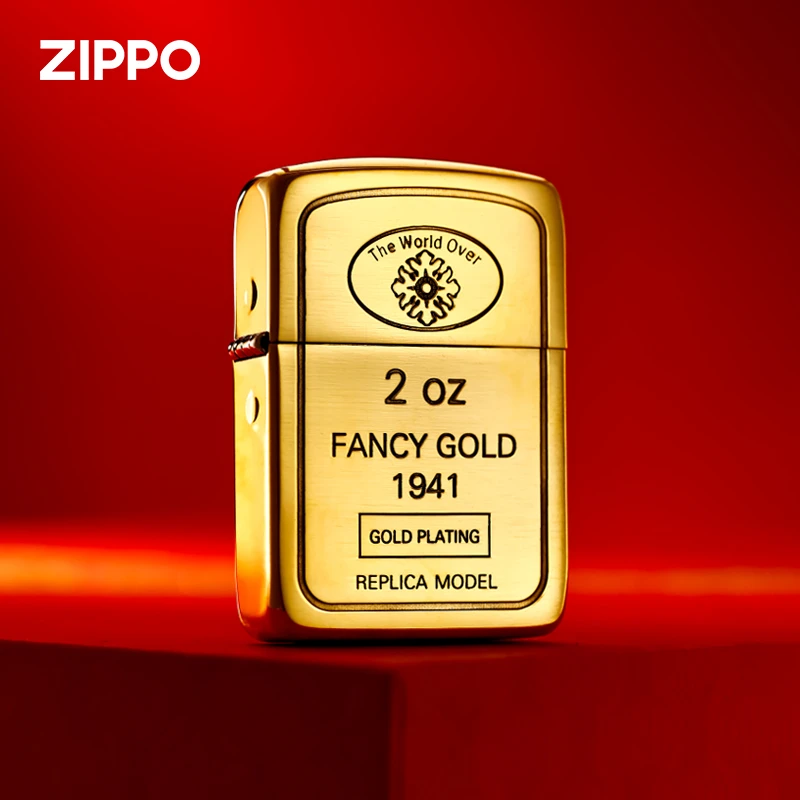 ZIPPO/之宝打火机1941B复刻金砖防风经典雕刻男士送礼DYJ1H1X1