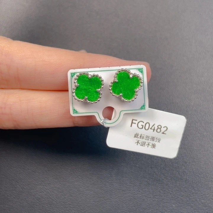 吊坠(不含链)银S925镶嵌翡翠