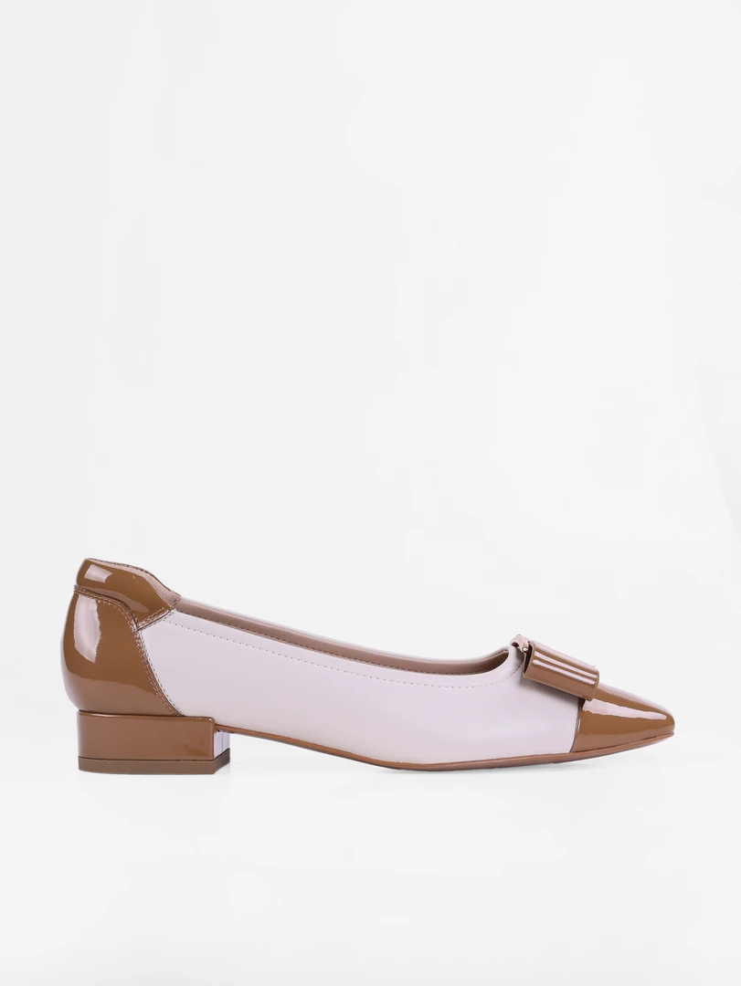 【F系列204平跟2公分4色】经典方头蝴蝶结平跟单鞋204