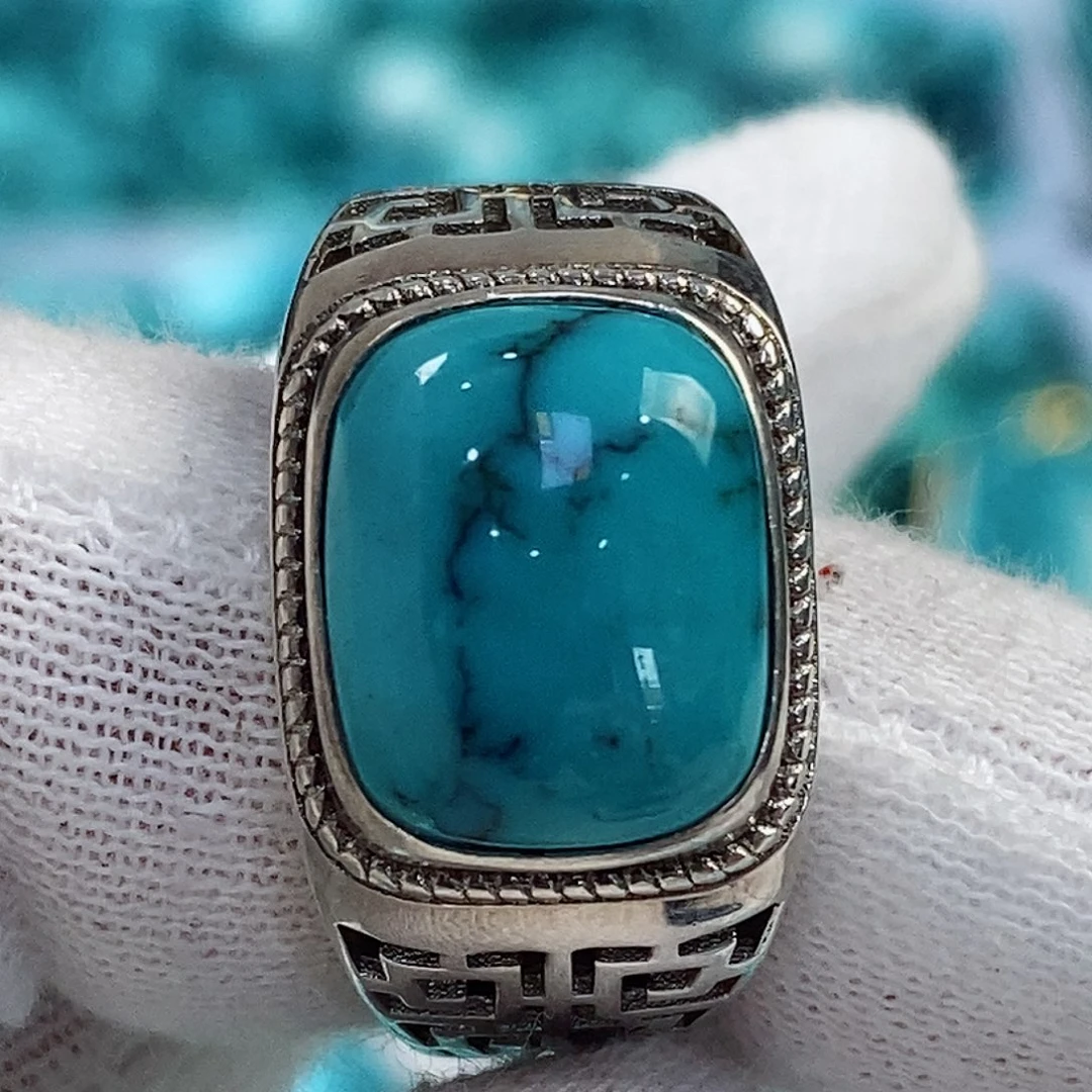 绿松石配饰银S925镶嵌