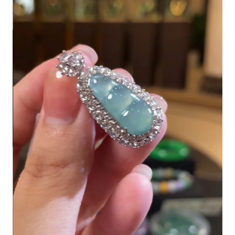 天然A货翡翠SW11福豆吊坠多样性发一