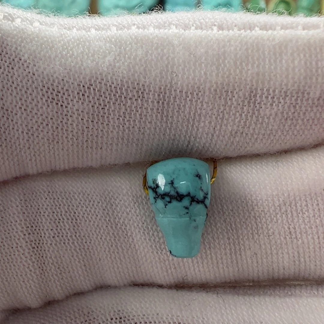 未镶嵌绿松石三通6.4x10mm