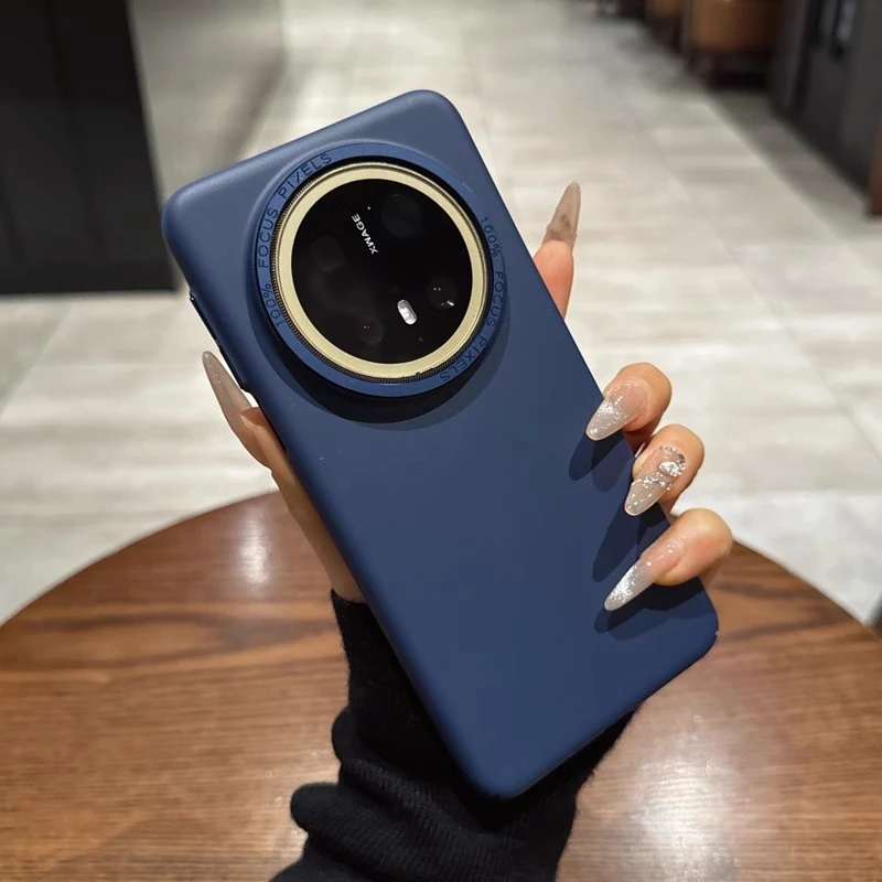 深宝蓝适用华为mate70pro+手机壳磨砂肤感简约大孔防摔男女款高档