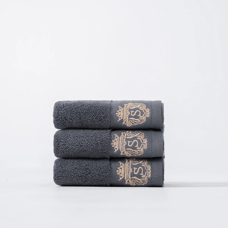 A类全棉加厚长绒棉毛巾浴巾家用吸水速干简约刺绣（不退不换）