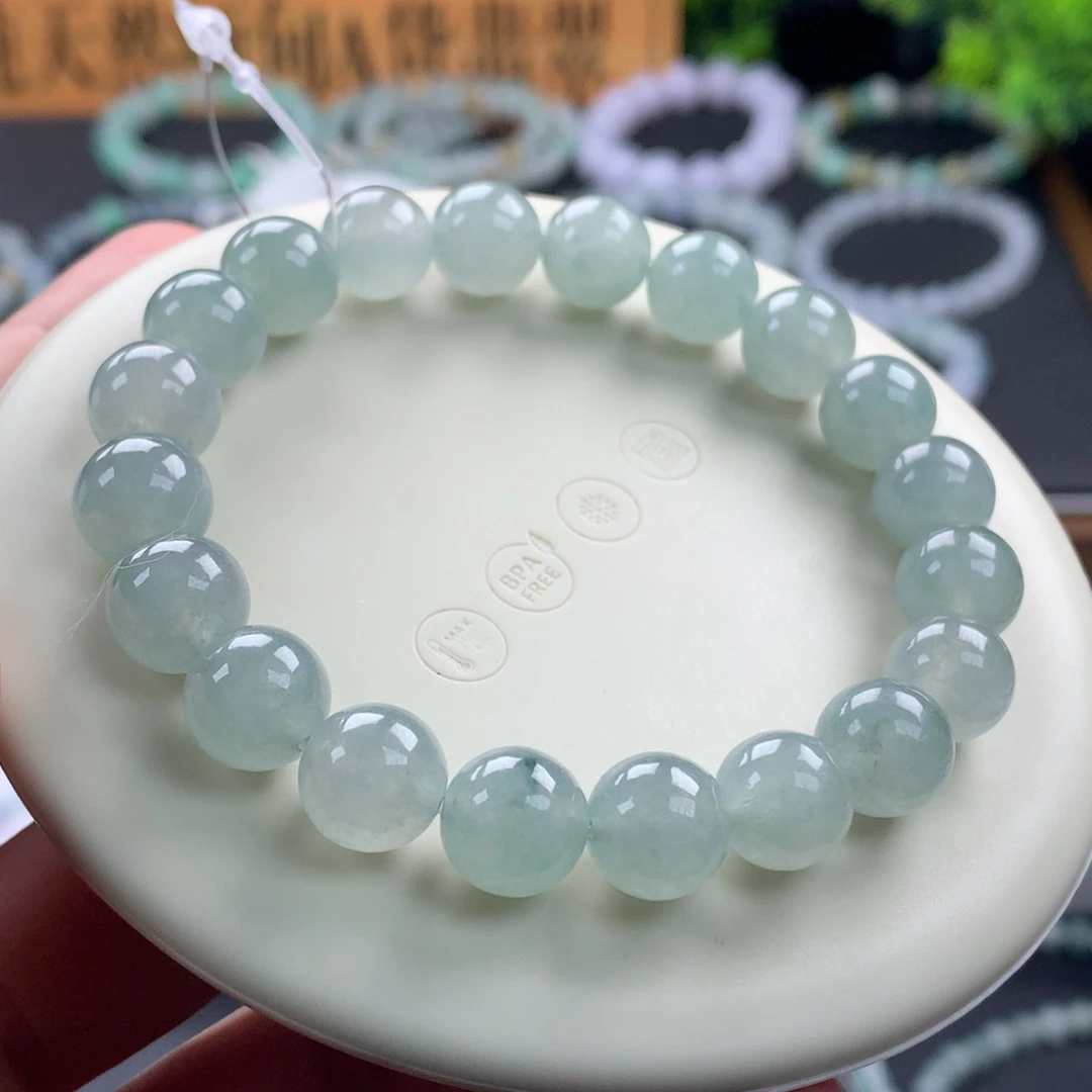 翡翠未镶嵌手链卡9.5