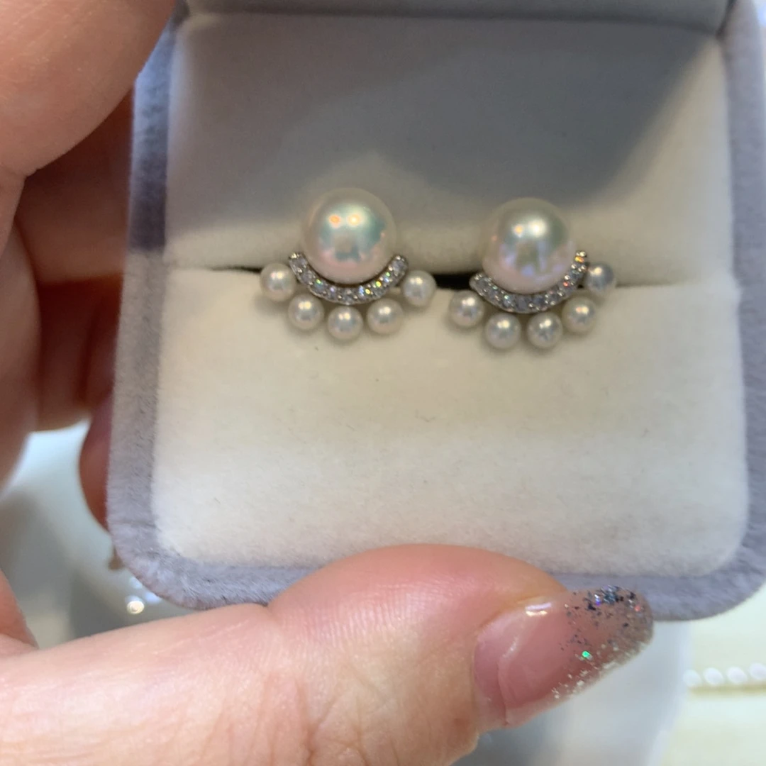 未镶嵌淡水珍珠耳饰