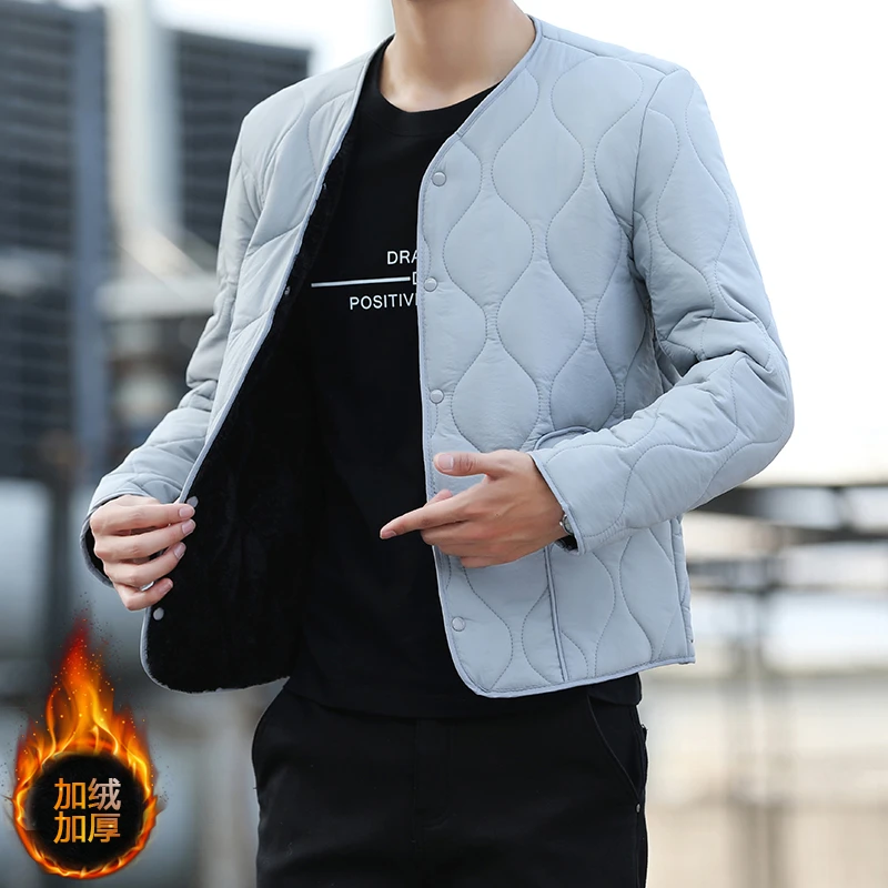 2025冬季内胆棉衣男加绒加厚打底内穿小棉袄短款轻薄保暖棉服外套