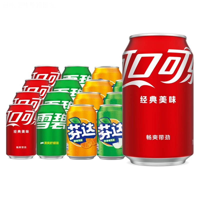 可口可乐330ml*6/12/24罐装芬达雪碧经典可乐碳酸饮料汽水整箱