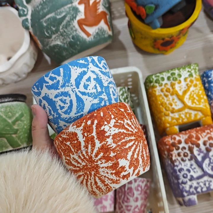 红陶吸水透气的白陶花盆凑满12发货