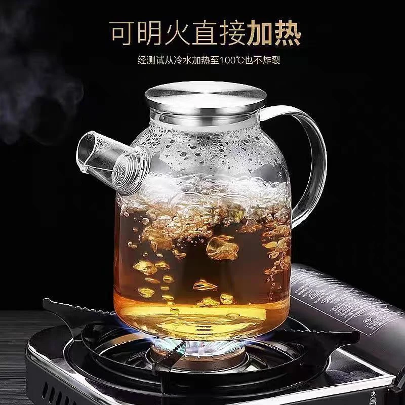 茶壶玻璃耐高温家用客厅果汁果茶超大容量冷水壶高颜值防爆凉水壶