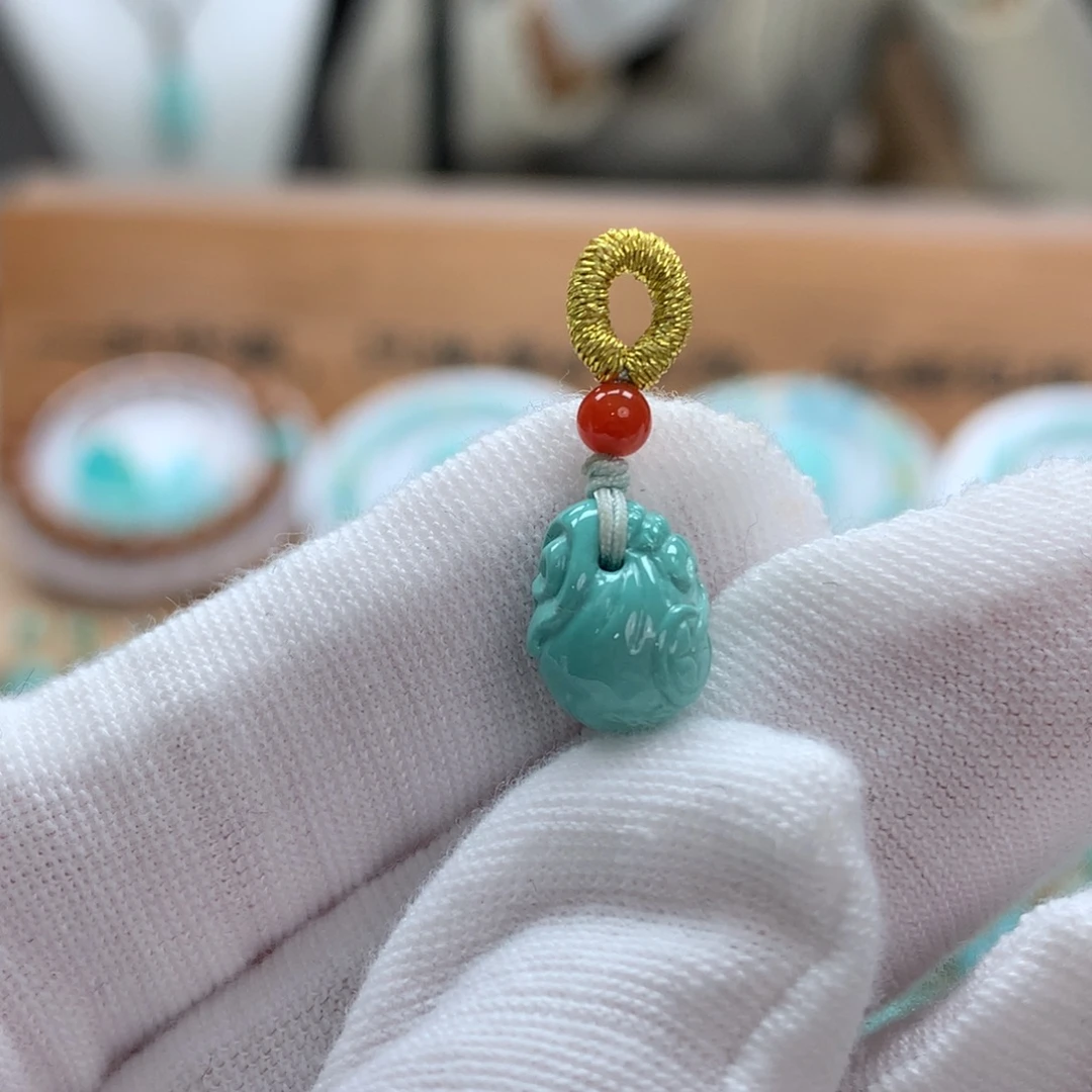 绿松石未镶嵌原矿绿松石福袋