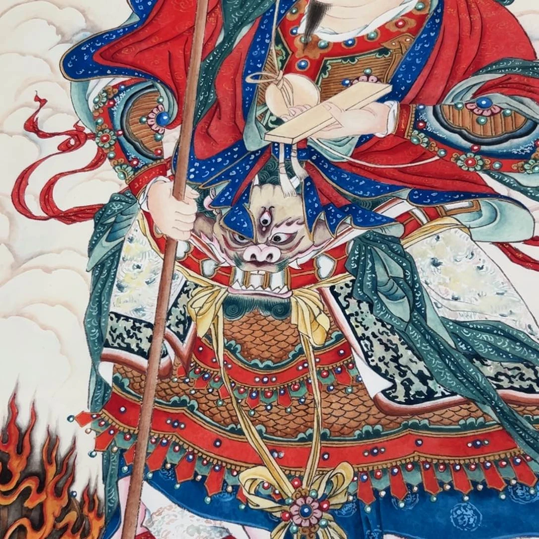 曾***️国画秦老师华光大帝画芯