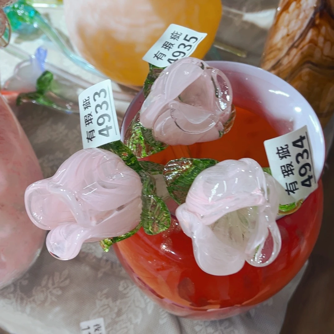 琉璃4934 4933 4935瑕疵花瓶摆件