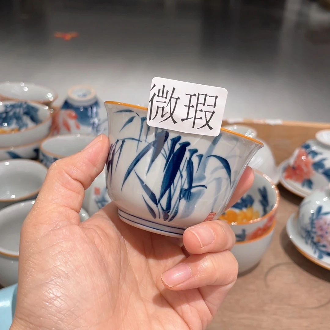 釉下彩纯手绘微瑕