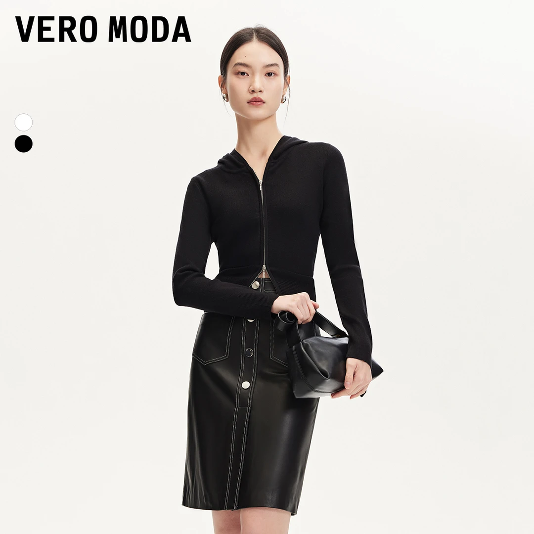 Vero Moda针织衫女【松弛感】连帽罗纹下摆显瘦打底324325005