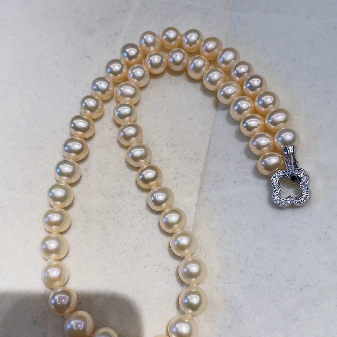 淡水珍珠银S925镶嵌颈饰