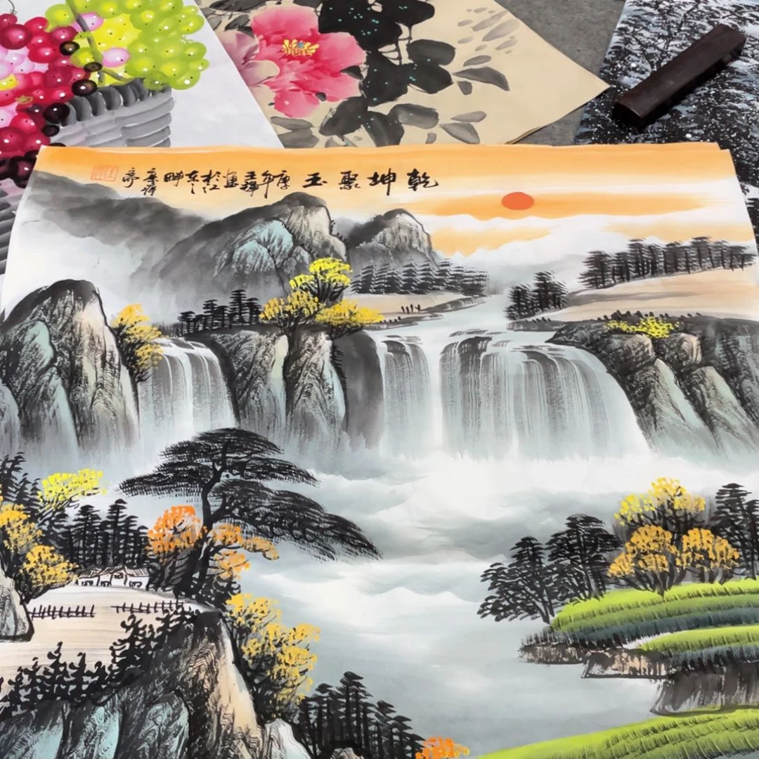 国画国画作品画心一张