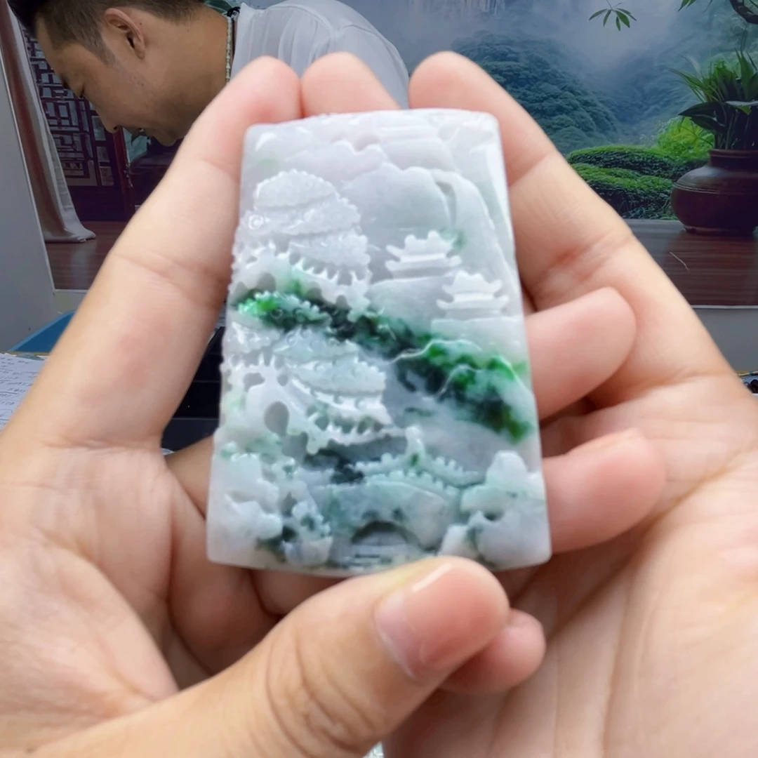 翡翠未镶嵌颈饰天然