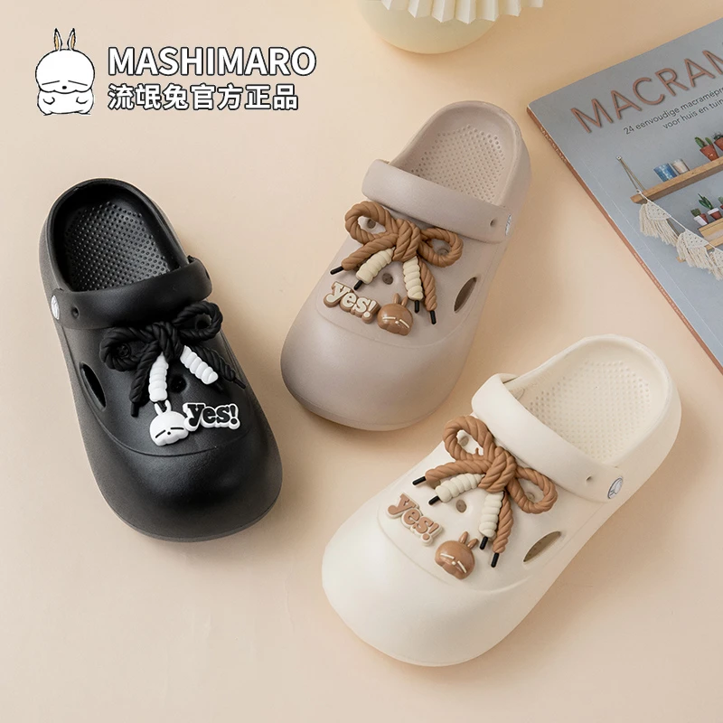 流氓兔新款洞洞鞋花园鞋女卡通夏季外穿防滑透气静音包头鞋2128