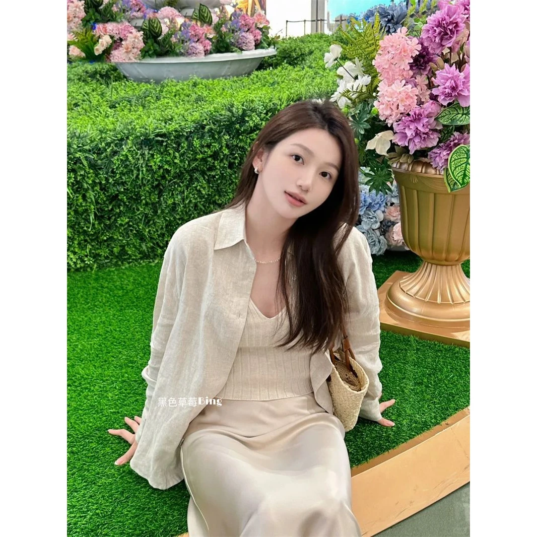 老钱风松弛感女装贵气K法式复古高级感醋酸缎面半身裙女夏季温柔