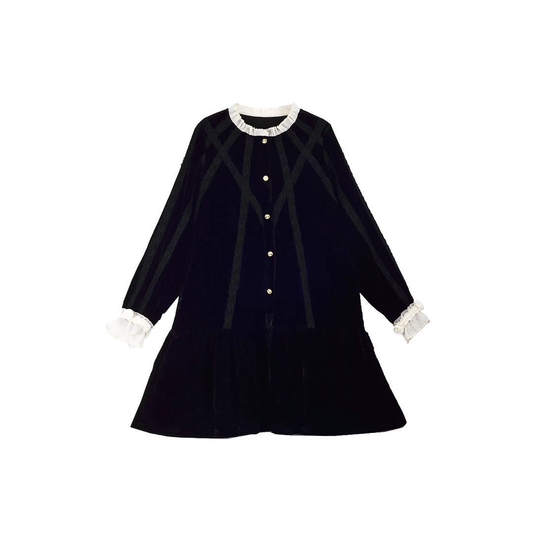 大码女装连衣裙小香风显瘦气质时尚黑色秋冬（WT207）