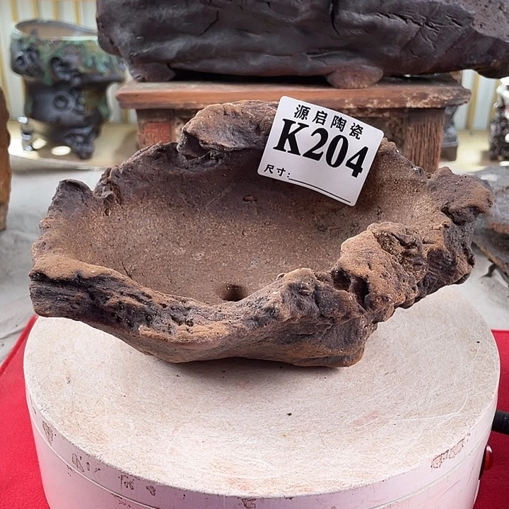 紫砂花盆景德镇陶瓷204孤品