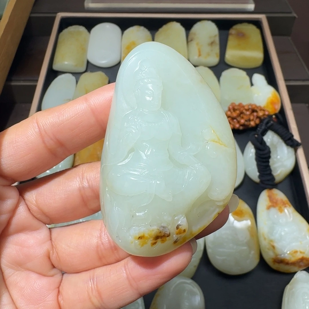 和田玉未镶嵌吊坠(不含链)