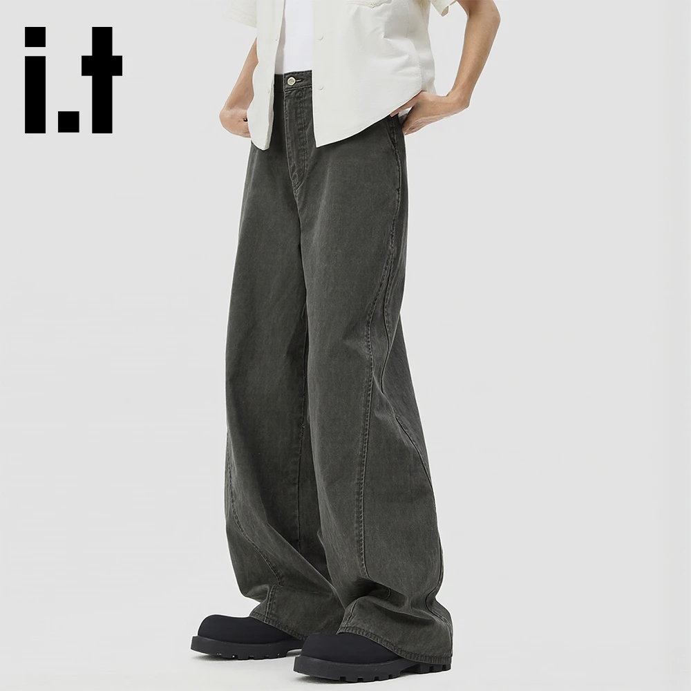 it:CHOCOOLATE潮牌个性潮流工装裤男2025秋季新款阔腿休闲裤时尚