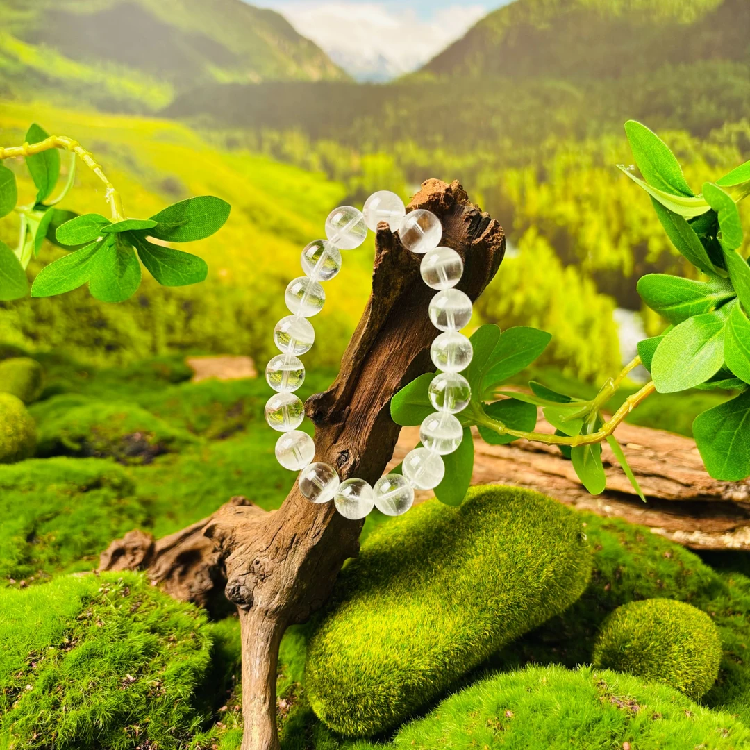 【奶爸珠宝】733 婚纱白幽灵水晶手串多样性发其一