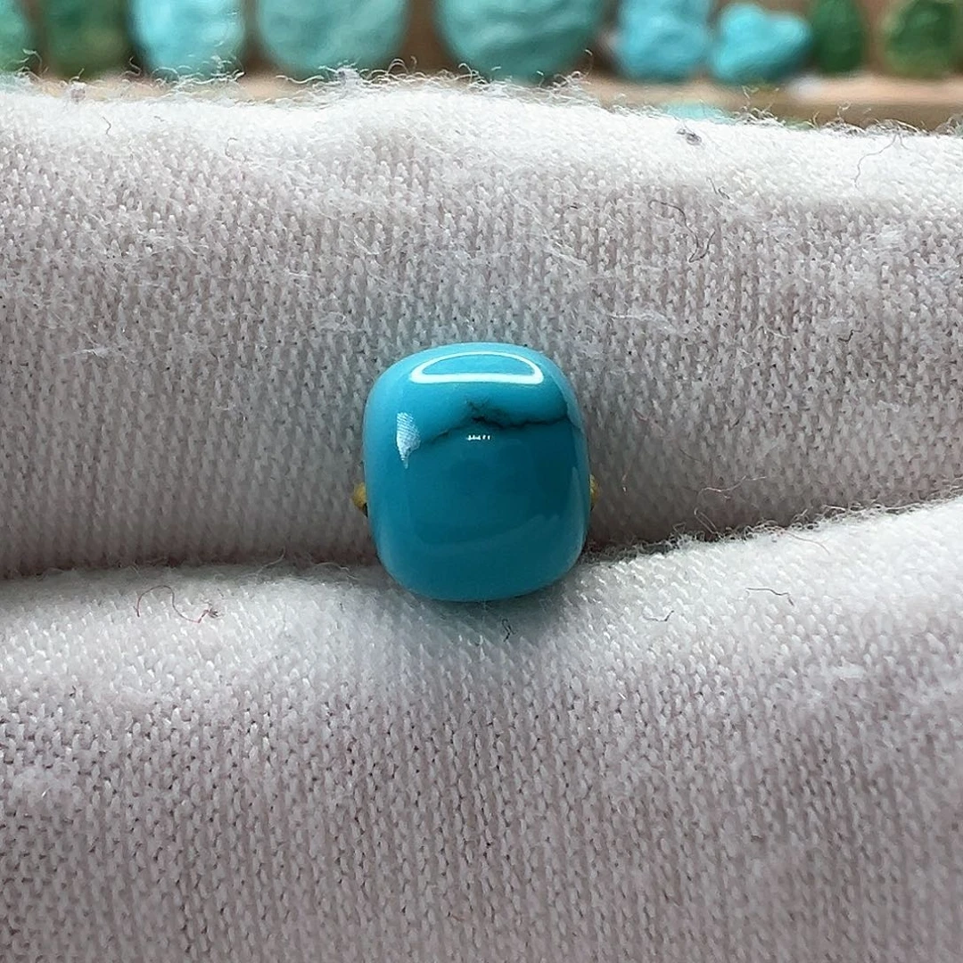 未镶嵌绿松石老型珠7.6x6.5mm