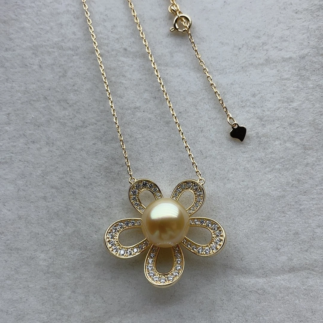 套链64银S925镶嵌海水珍珠