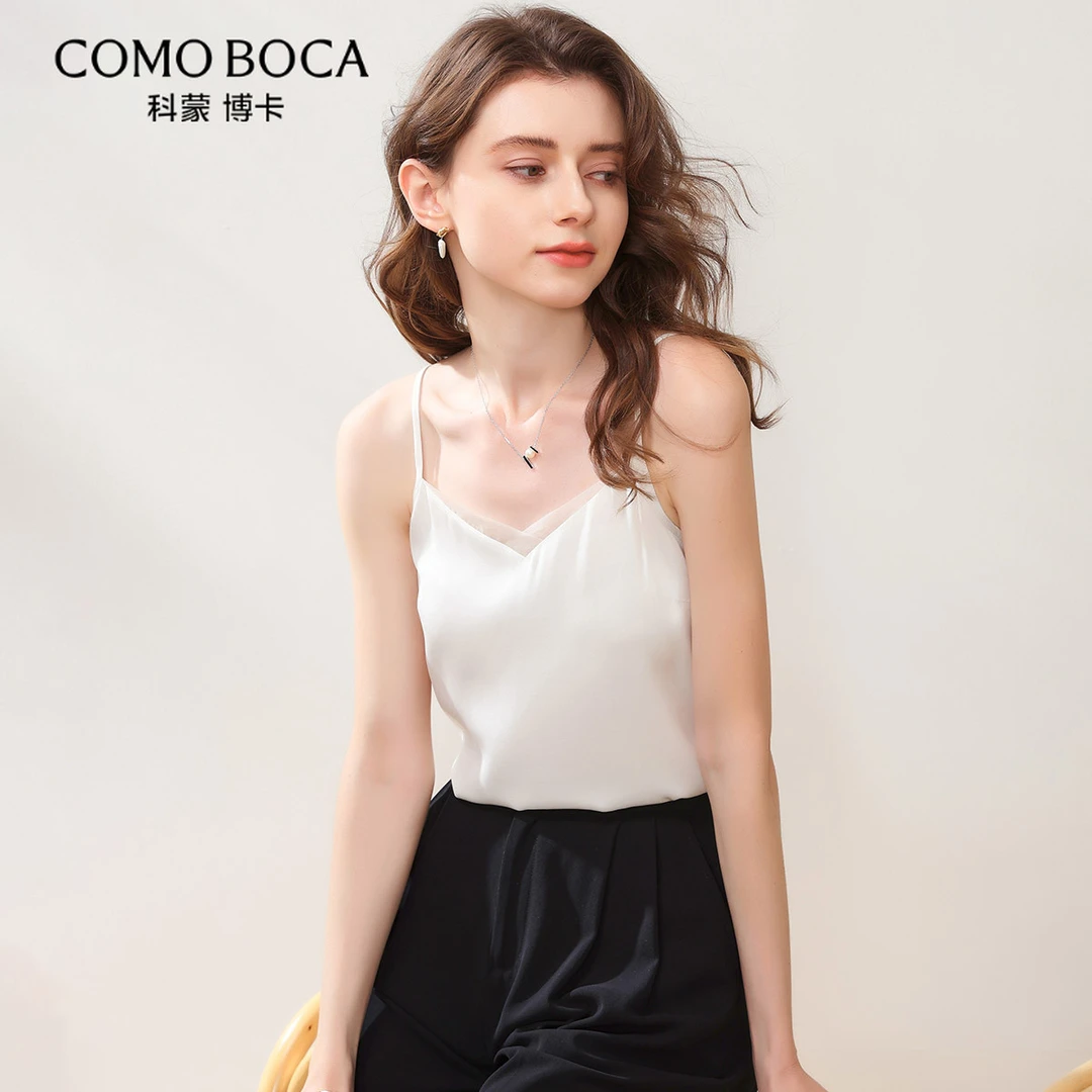 COMOBOCA/科蒙·博卡桑蚕丝夏背心吊带无袖T恤纯色内搭KXSK0S6199