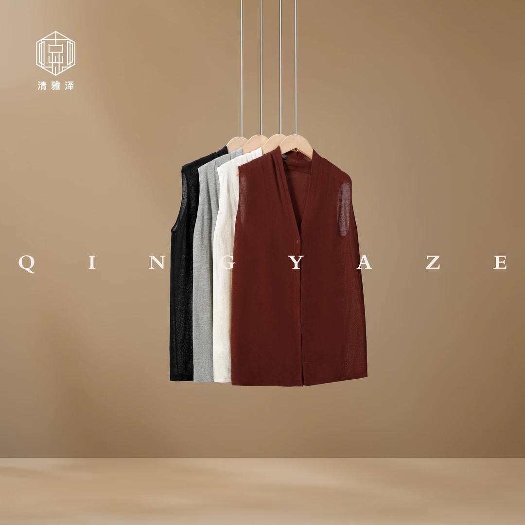 法式优雅！亚麻混纺针织背心！39200