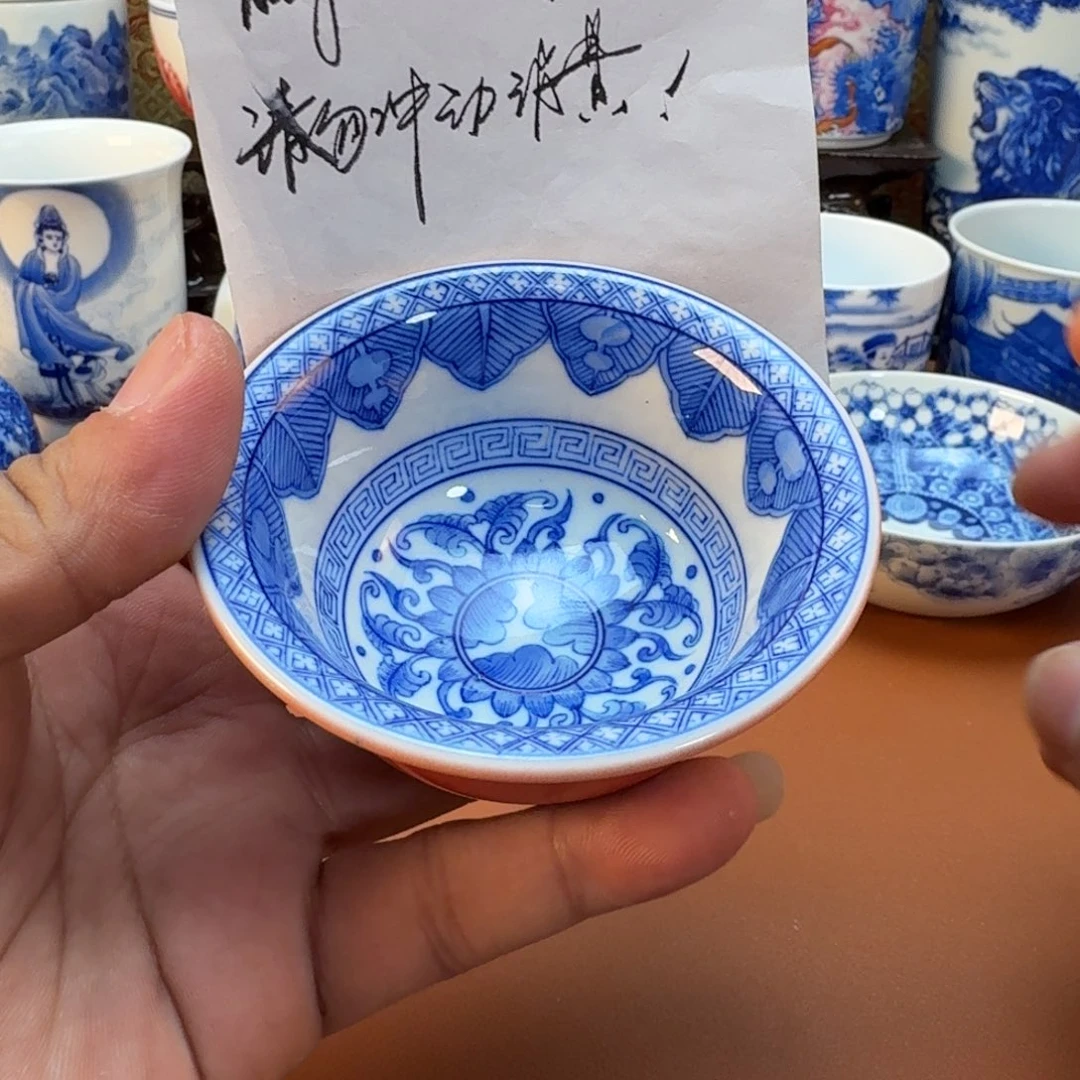 陶杯子景德镇全手工手绘陶瓷