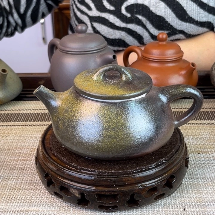 紫砂茶壶底槽清柴烧260cc