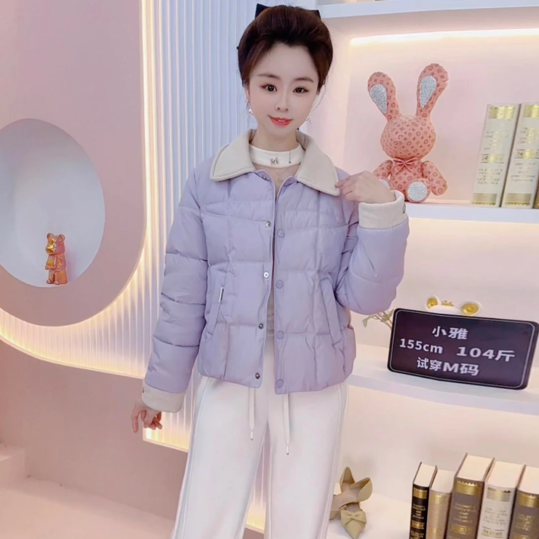 时尚小香风棉服女2025冬季新款洋气显瘦小个子加厚保暖面包服棉袄