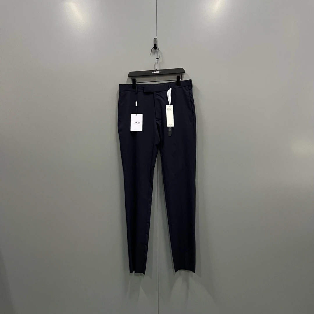 未使用 DIOR/迪奥 716  015080 藏青色修身西裤 50码