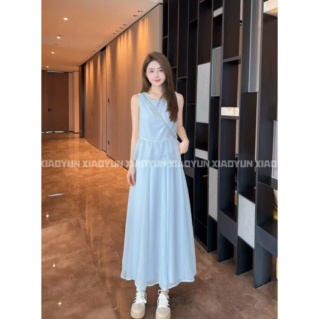 系带花边套装 小允姐姐2025新款时尚气质高级系带花边套装