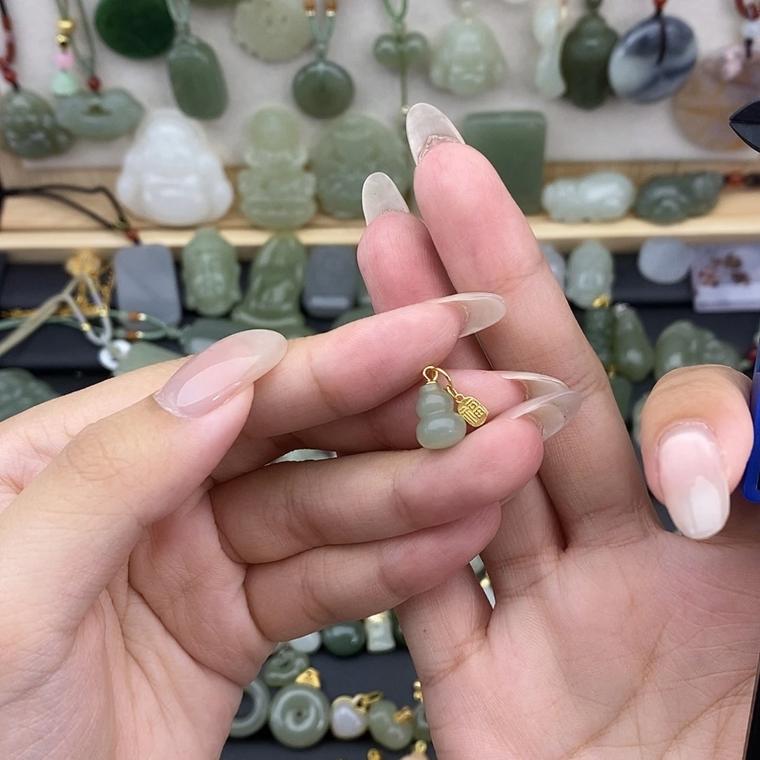吊坠(不含链)银S925镶嵌和田玉