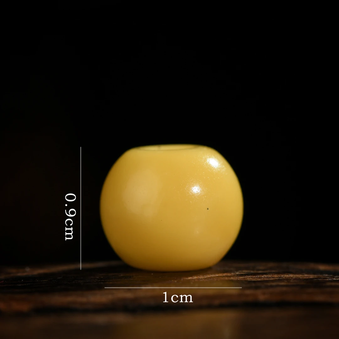 尺寸 1.0 蜡质巨满橘皮纹鸡油黄苹果珠老藏蜡