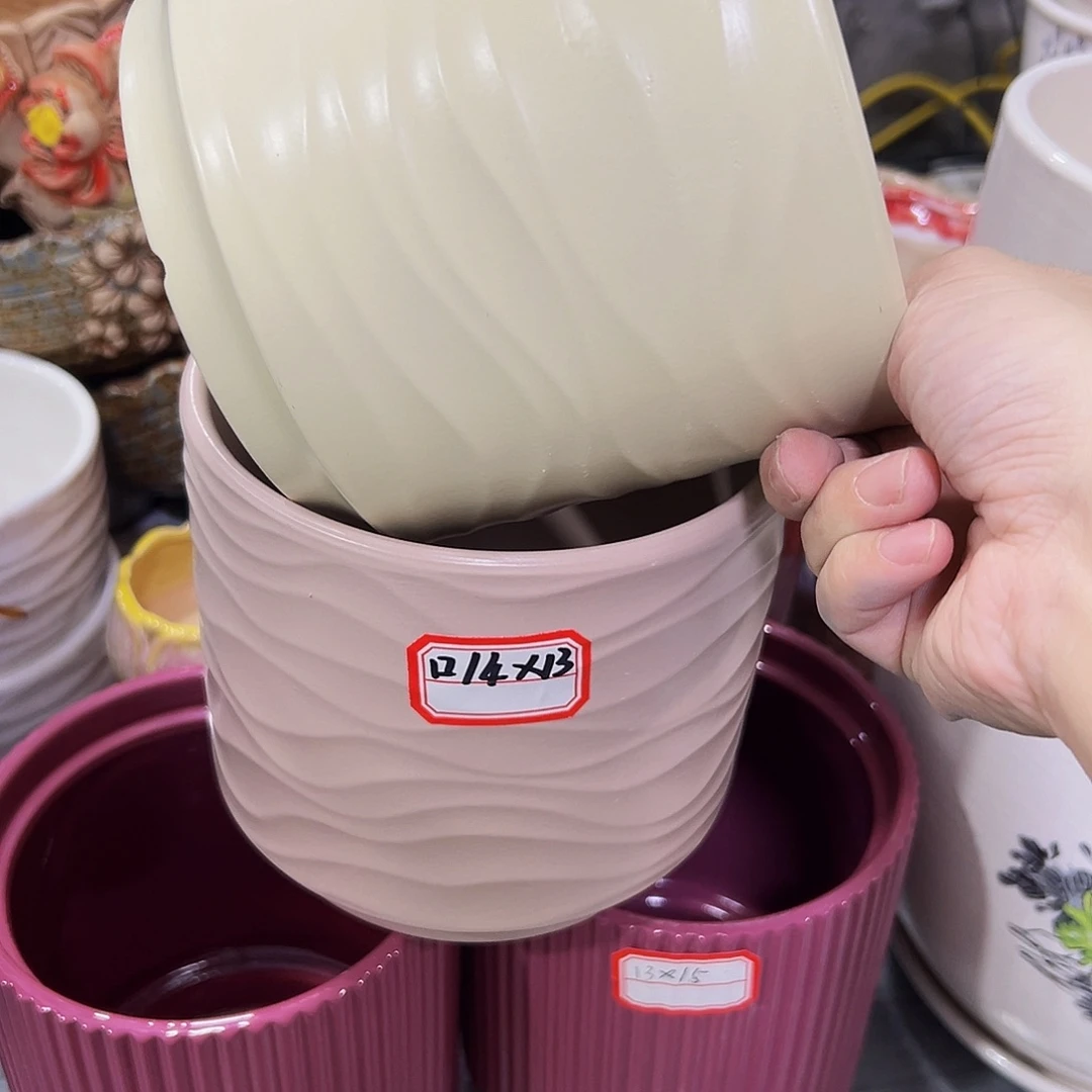 外贸尾单陶瓷花盆凑单10米包邮