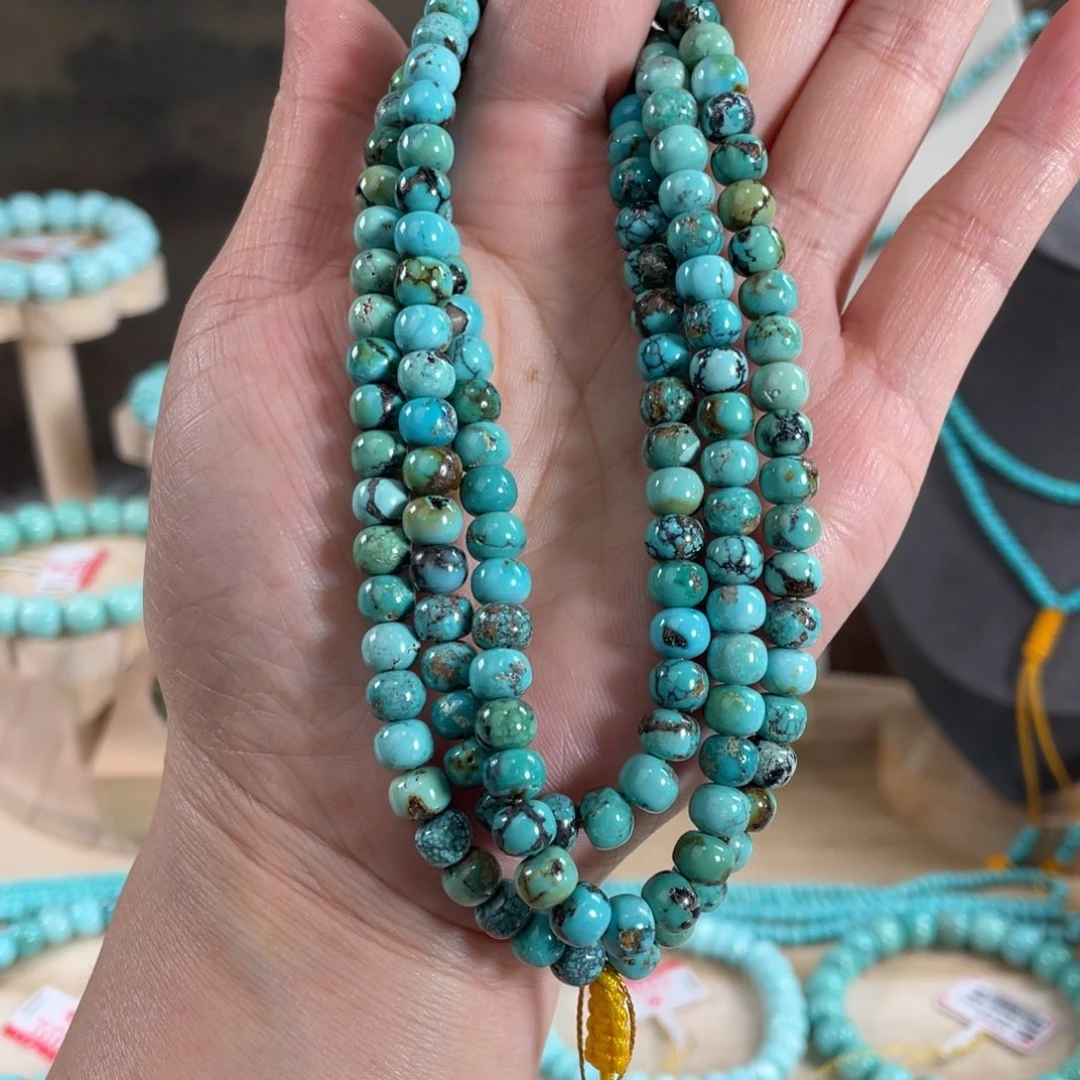 绿松石未镶嵌套链6+玉化108